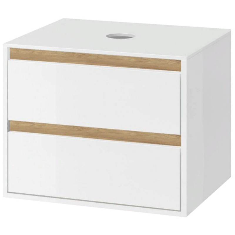 Тумба под накладную раковину Excellent Tuto 60 белый - светлое дерево  MLEX.0104.600.WHBL - 0