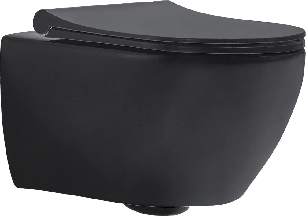 Унитаз подвесной beWash Bogen черный матовый с функцией биде и сиденьем микролифт 88303270 - 0