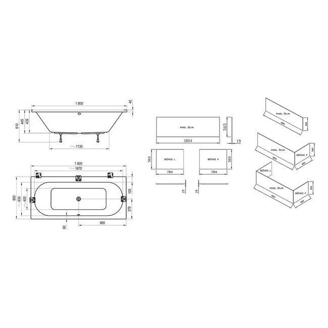 Боковая панель Ravak City X000001109 80 R для ванны сатиновое дерево - 2