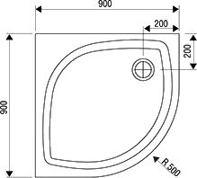 Поддон для душа Ravak Elipso Pro-90 Flat XA237711010 - 3