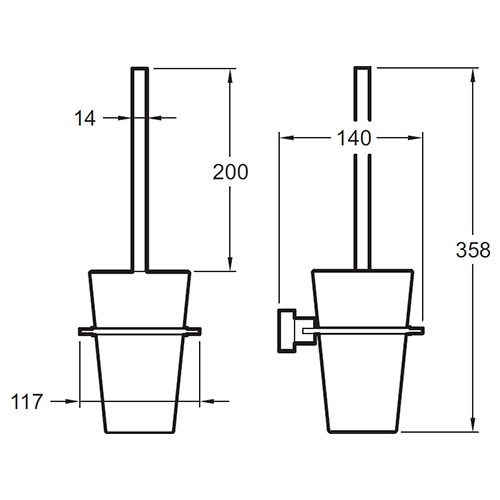 Ершик Jacob Delafon Eo E77871-CP - 1