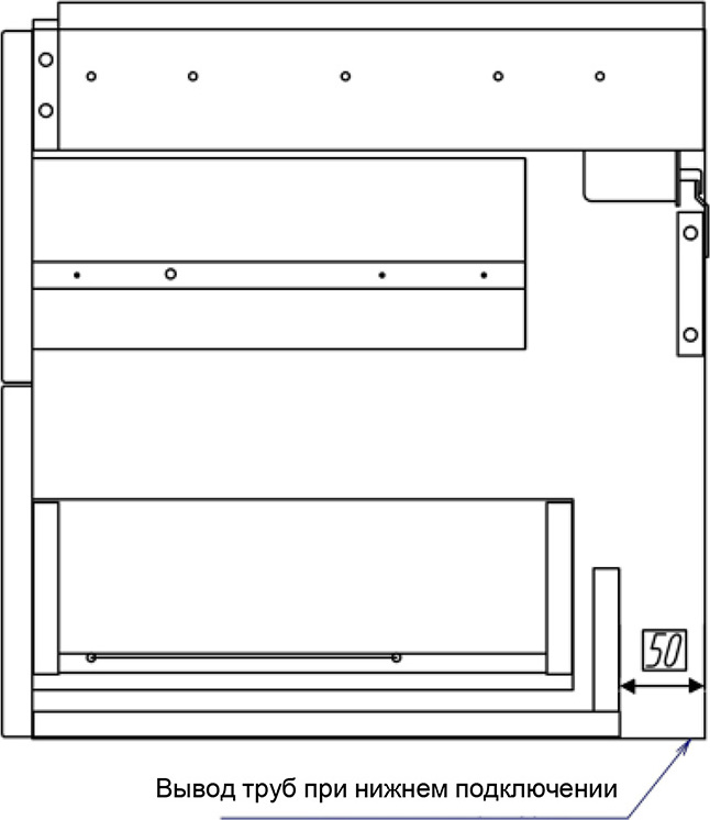 Тумба с раковиной Акватон Америна Н 60 темно-коричневая - 5