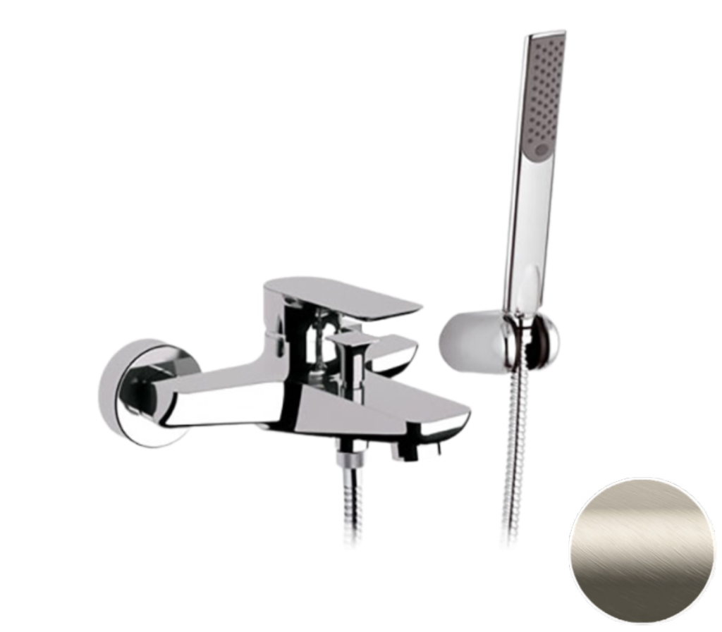 Смеситель для ванны с душевым набором infinity xv никелированная сталь remer I02XV - 0