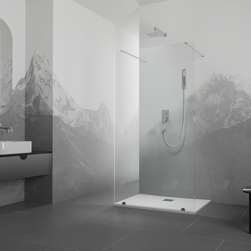 Душевая перегородка RGW Walk In WA-016 100х195 профиль хром стекло прозрачное 35101610-11 - 1