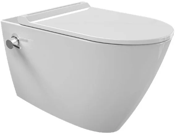 Унитаз подвесной beWash Alesta белый с функцией биде и сиденьем микролифт  HRKA054H1VE0W5SZ0 - 0