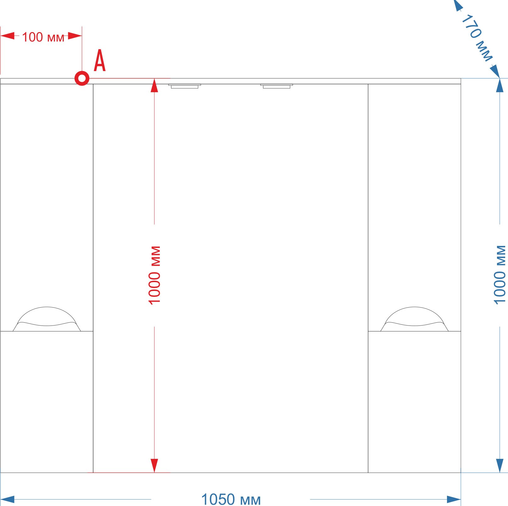 Зеркало Misty Лорд 105 белая пленка П-Лрд04105-012Св - 2