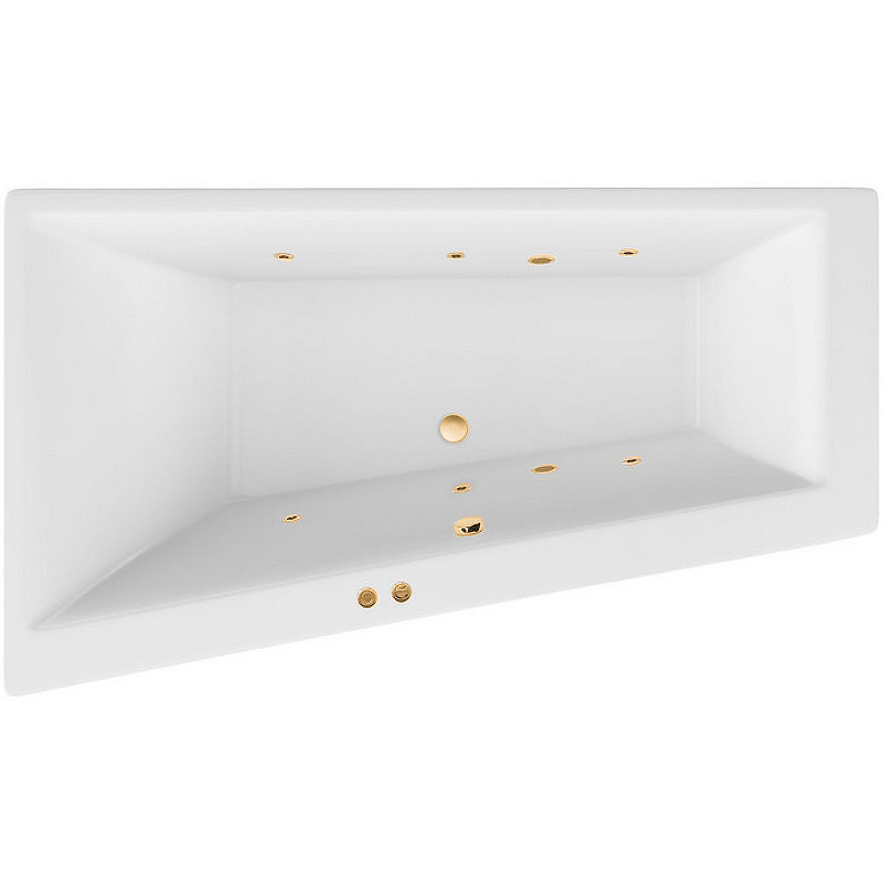 Акриловая ванна Excellent Sfera 170х100 левая белая золото с гидромассажем WAEX.SFL17.SOFT.GL - 0