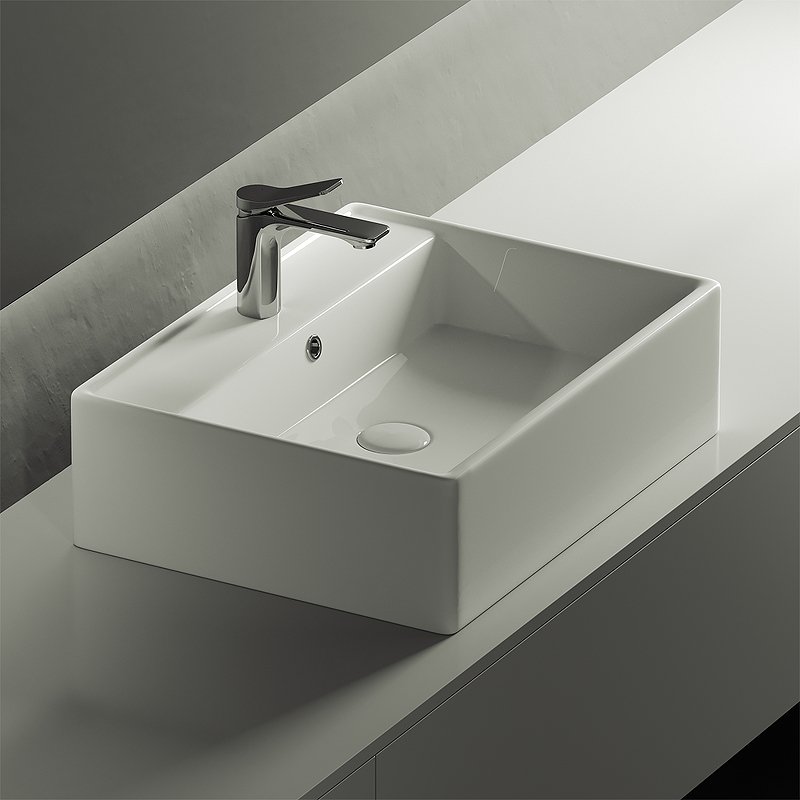 Раковина накладная Ceramica Nova Element 59х45 белая CN6046 - 2