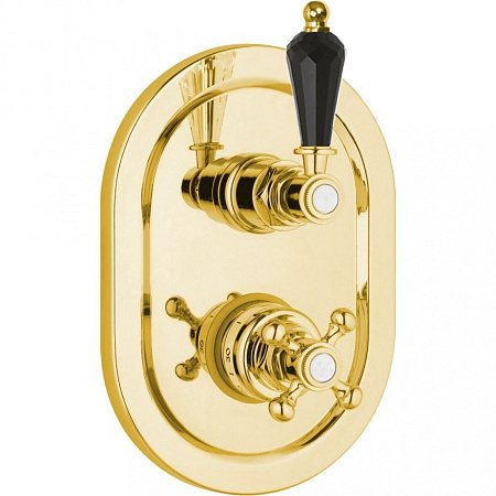 Ручка для смесителя Cezares Vintage золото, черный  VINTAGE-LDT-03/24-Sw-N - 1