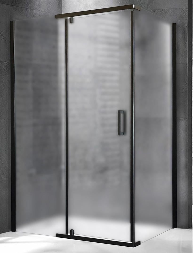 Душевой угол Royal Bath HPVD 110х80 профиль черный стекло матовое RB8110HPVD-C-BL - 0