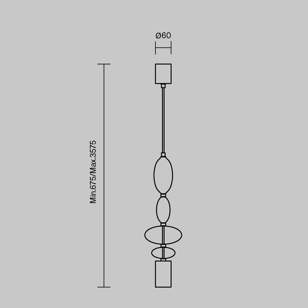 Подвесной светильник Maytoni Monochrome MOD071PL-L8B3K3 - 2