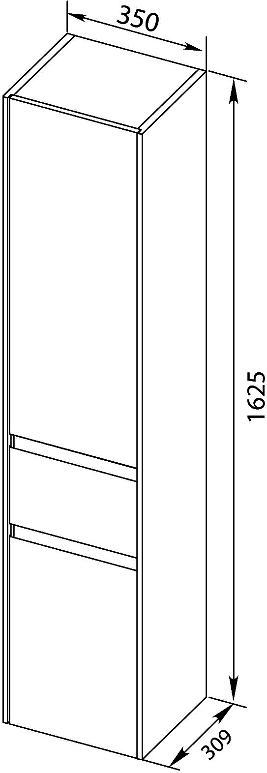 Шкаф-пенал Aquanet Бруклин 35 L 209827 - 11