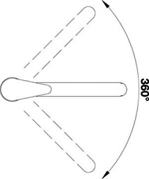 Смеситель для кухонной мойки Blanco Daras серый, хром  524189 - 2
