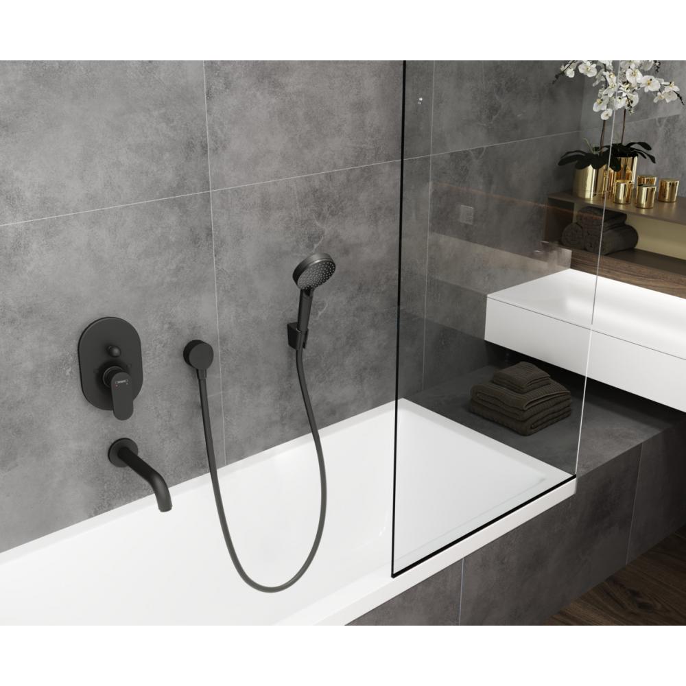 Смеситель Hansgrohe Vernis Blend 71449670 для ванны с душем, черный - 1