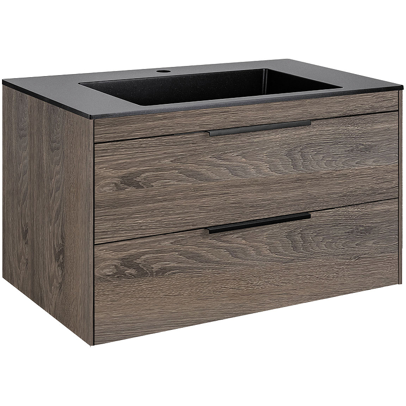 Тумба под раковину Vincea Chiara 80 темное дерево VMC-2C2800RO - 4