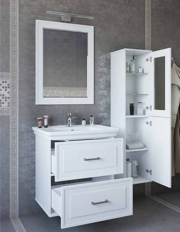 Мебель для ванной Sanflor Модена 75 подвесная, белая - 1