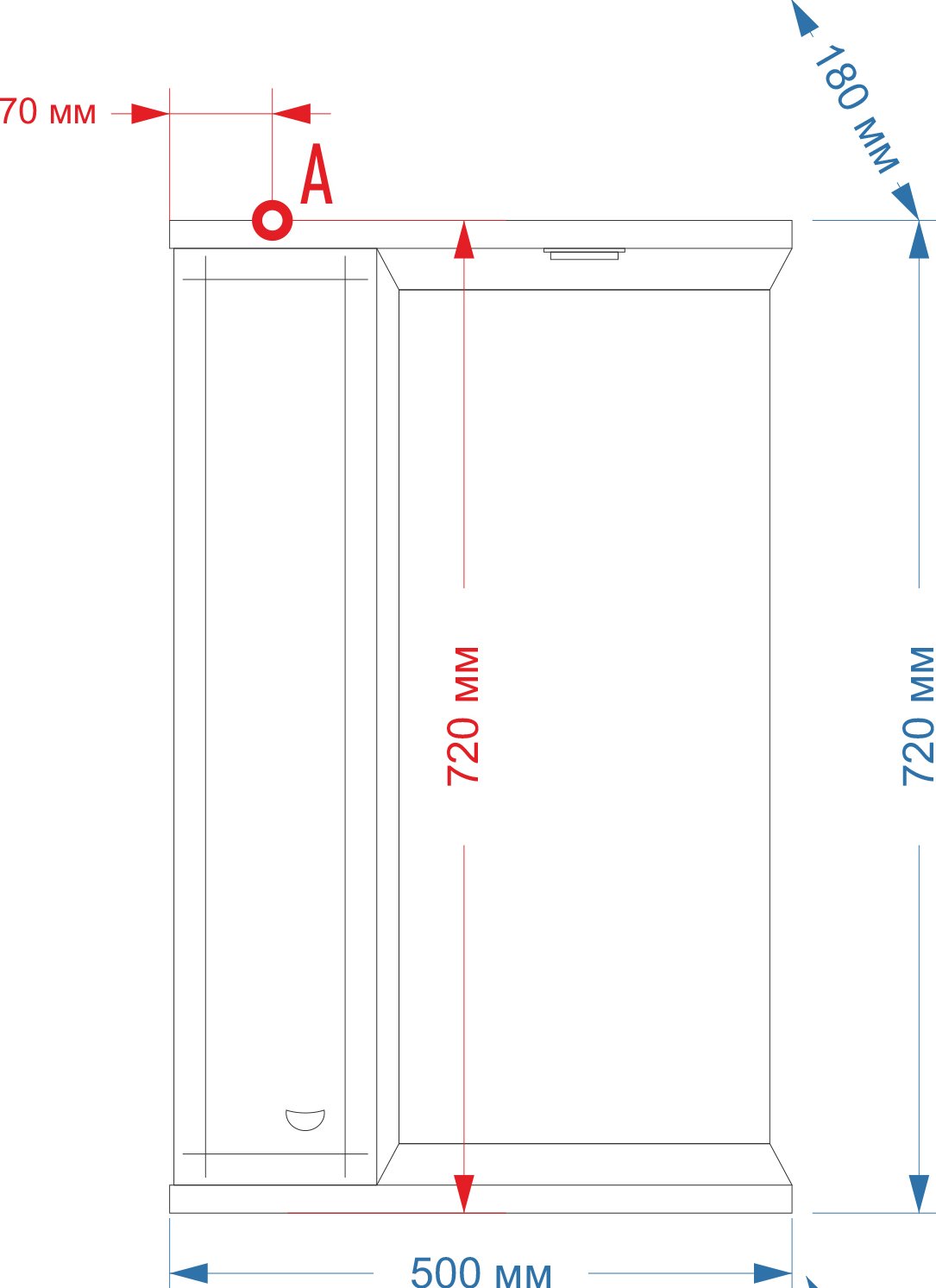 Зеркало Misty Астра 50 с подсветкой, белый L Э-Аст04050-01СвЛ - 2