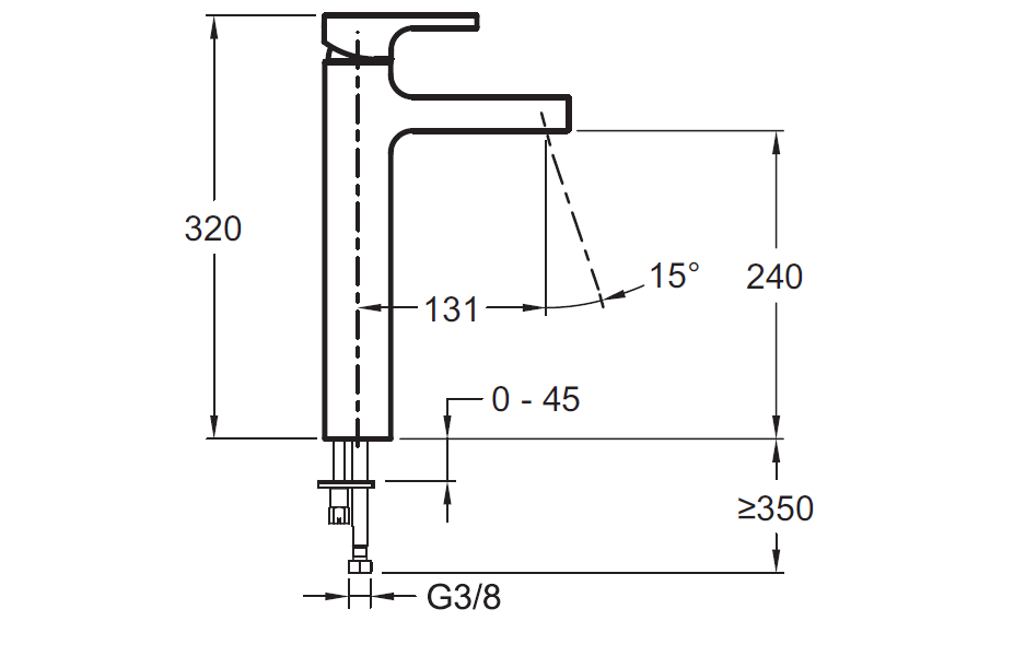 Смеситель Jacob Delafon Strayt E98340-CP для раковины - 1