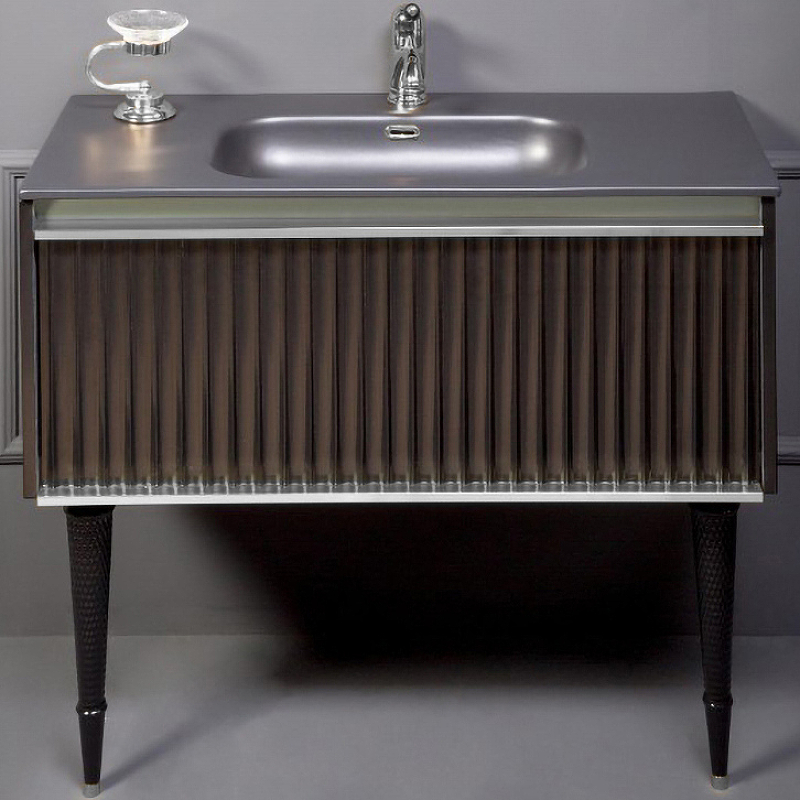 Тумба под раковину Boheme Armadi Art Vallessi Avantgarde 100 черный - хром 843-100-BCR - 1