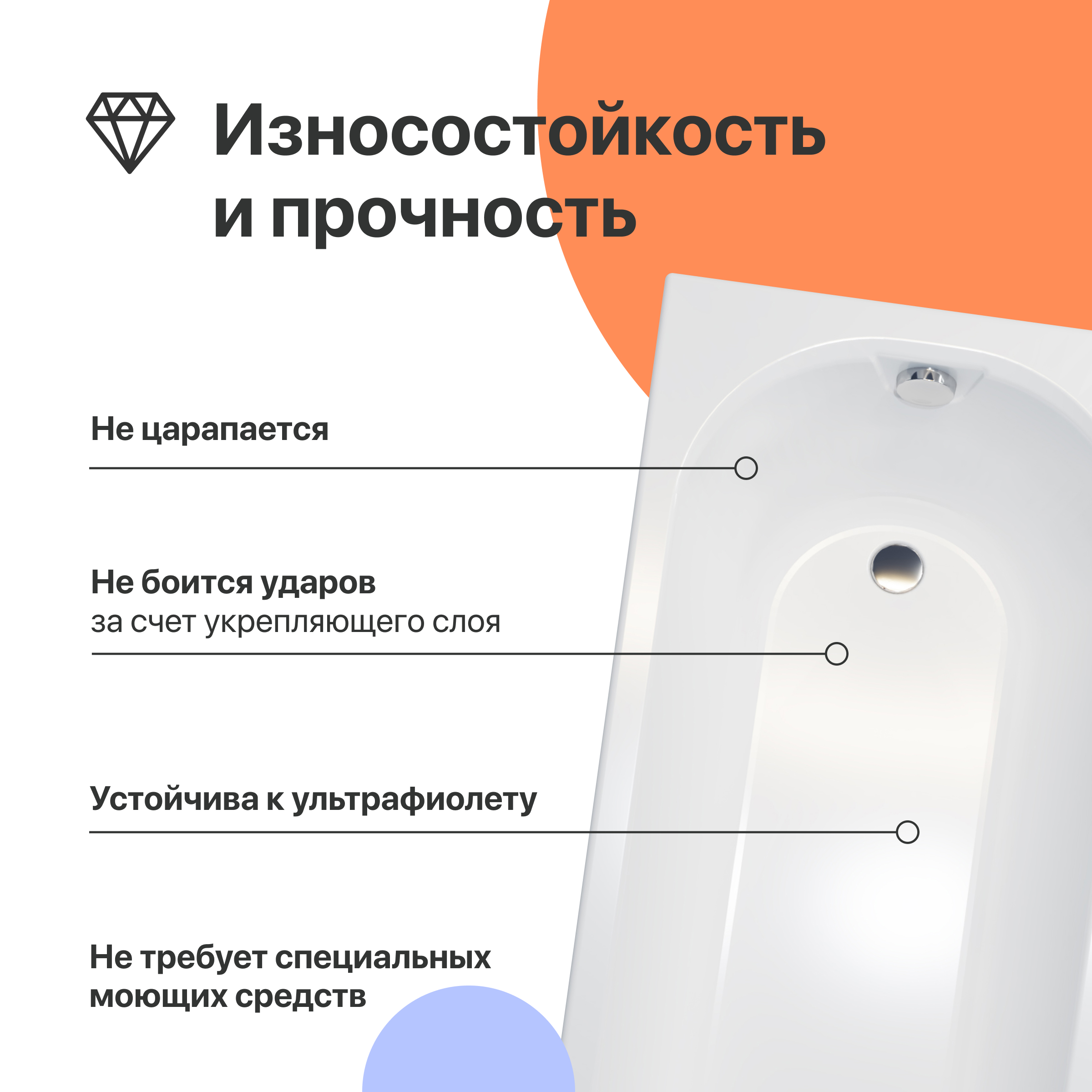 Акриловая ванна DIWO Углич 160x70 с ножками 567862 - 1