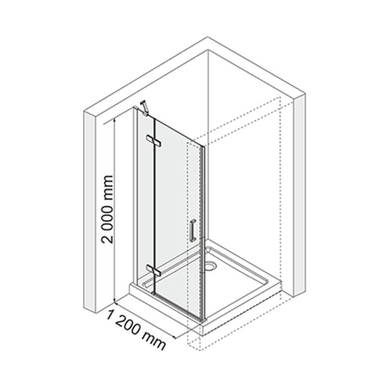 Душевая дверь Wasserkraft Aller 10H05 L 120 см 10H05L - 1