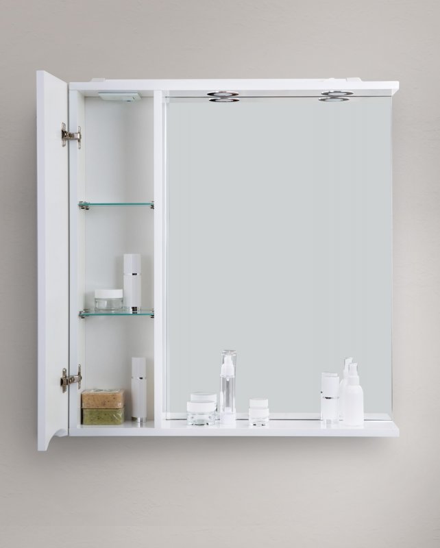 Зеркало-шкаф BelBagno Marino 80 L MARINO-SPC-800/750-1A-BL-P-L - 2