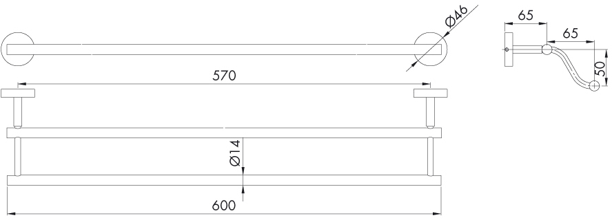 Полотенцедержатель Veragio Largenta VR.LGT-1922.CR - 1