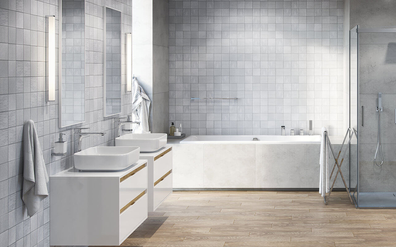 Тумба под накладную раковину Excellent Tuto 80 белый - светлое дерево  MLEX.0104.800.WHBL - 5