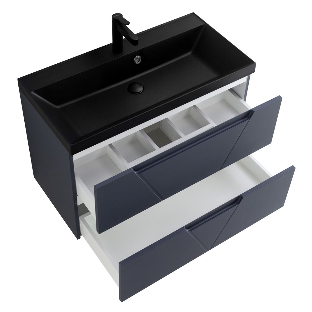 Тумба с раковиной BelBagno Vittoria 90 черный матовый - 5