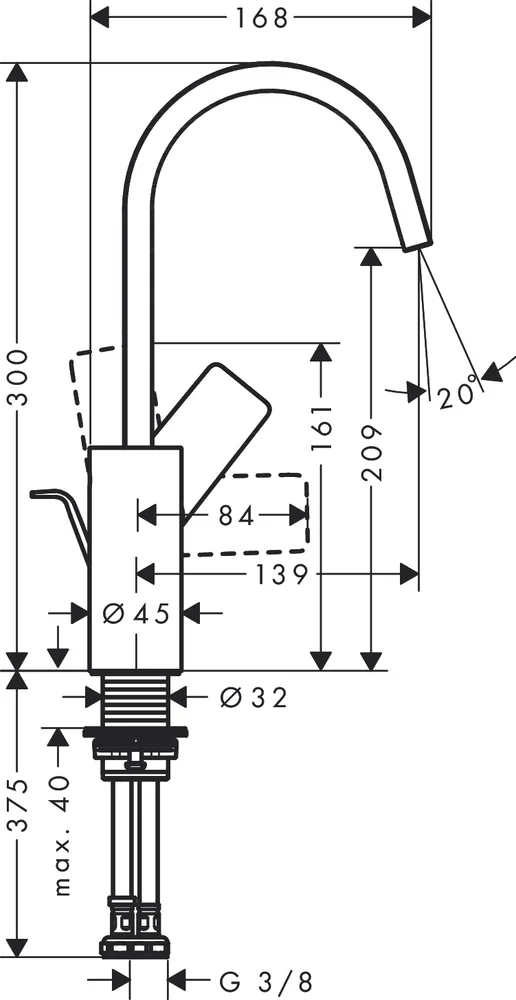 Смеситель для раковины Hansgrohe Vivenis хром  75030000 - 1