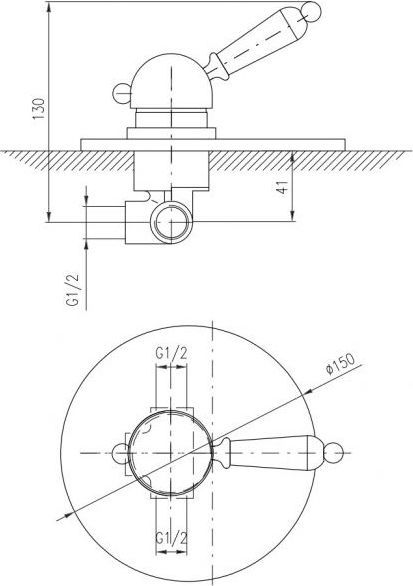 Смеситель для душа Rav Slezak Labe бронза L583LSM - 1