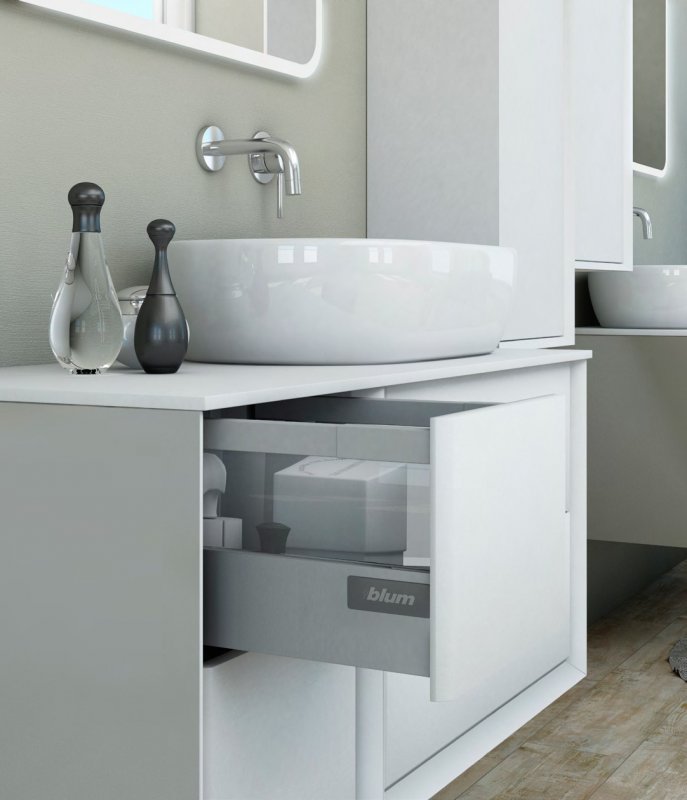 BELLAGIO Шкафчик подвесной совместимый с базой под раковину 54717 Bianco opaco  35x46x48 - 1