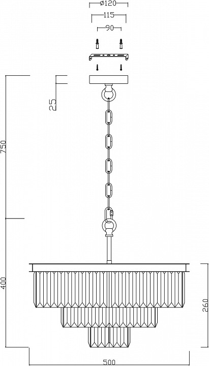 Подвесная люстра Maytoni Revero MOD085PL-07CH - 2