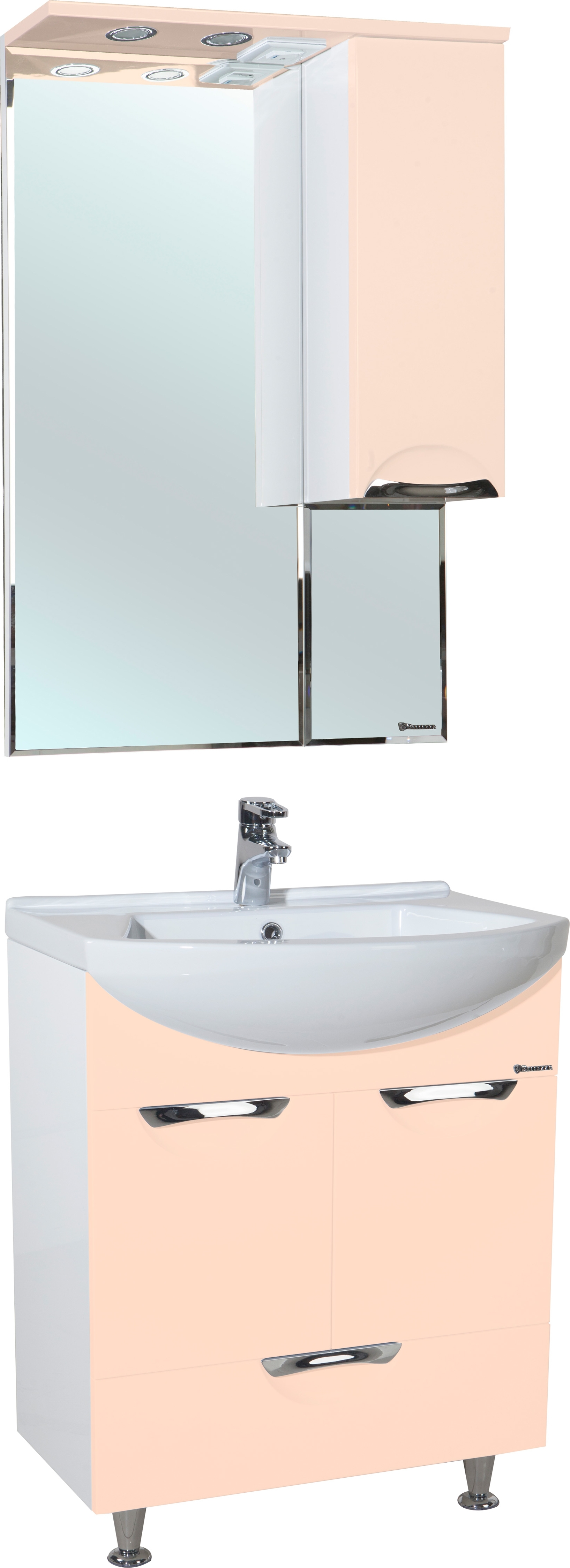 Тумба для комплекта Bellezza Альфа 55 бежевая с нижним ящиком 4638808070077 - 1