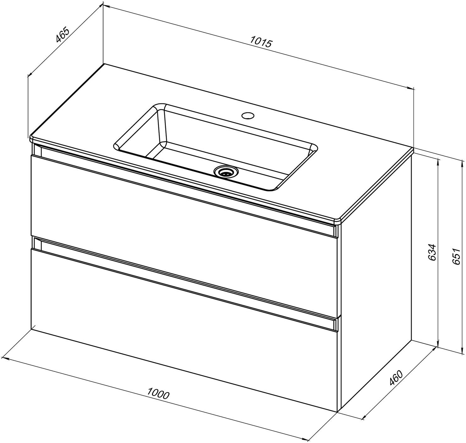 Тумба под раковину Allen Brau Eclipse 100 черный матовый 1.E1003.AM - 1