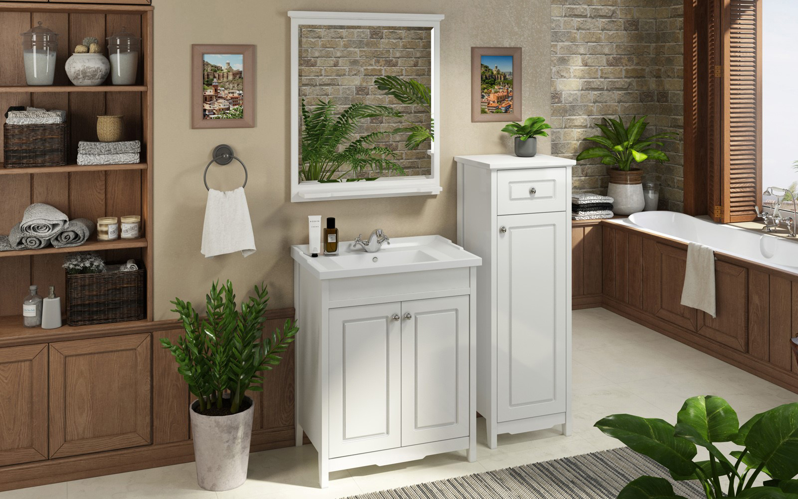 Зеркало Comforty Тбилиси 70 белый глянец 00003132631 - 1