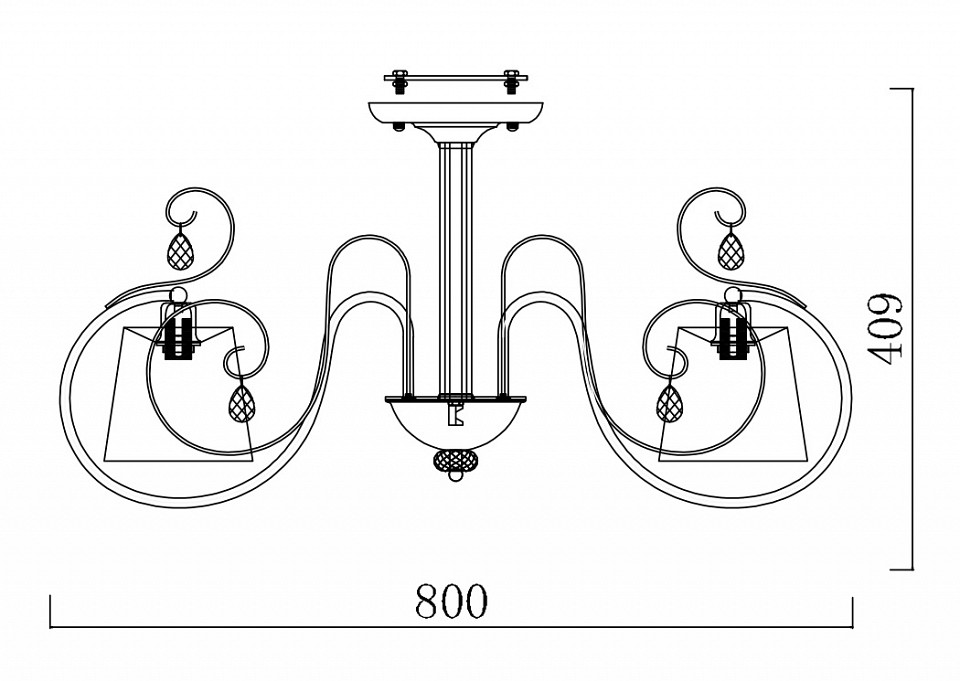 Потолочная люстра Freya Simone FR2020-PL-06-BZ - 3
