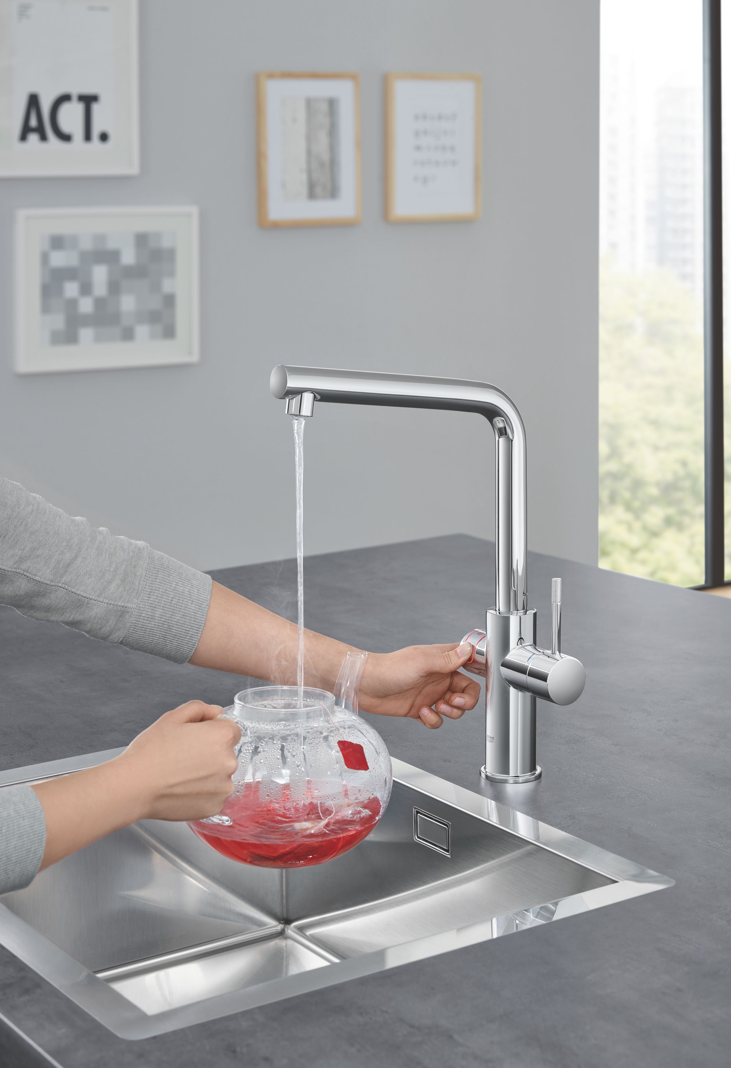 Смеситель Grohe Red II Duo 30327001 для кухонной мойки, с водонагревателем - 3
