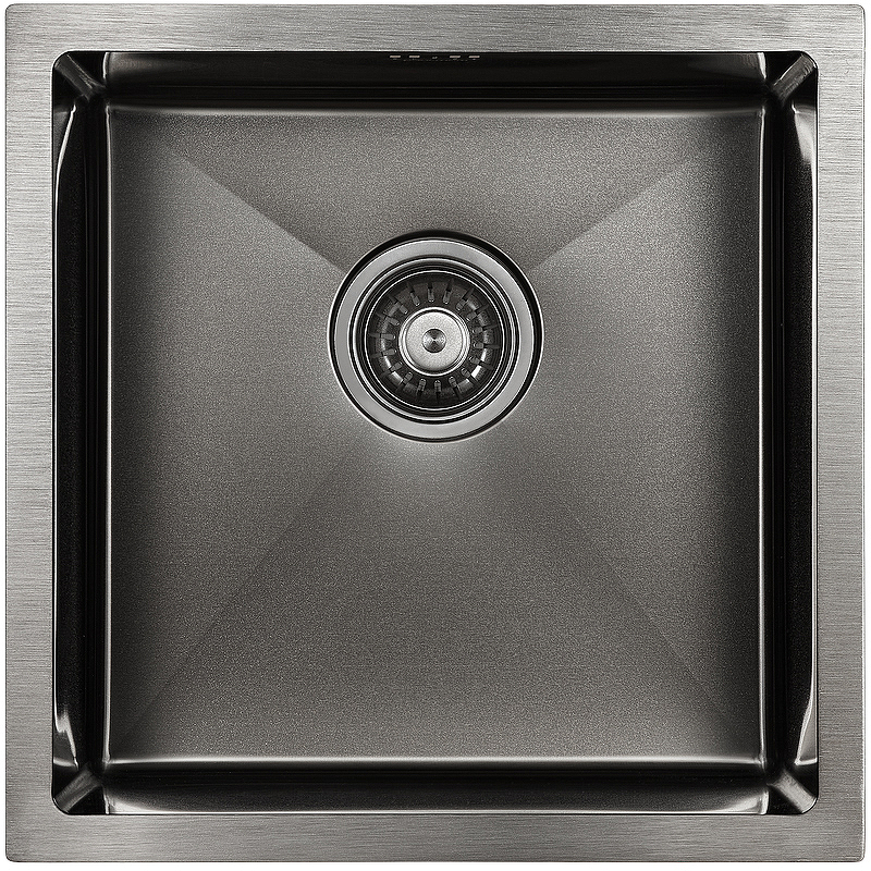 Мойка кухонная Paulmark Gerberg 44 темный хром PM214444-GM - 0