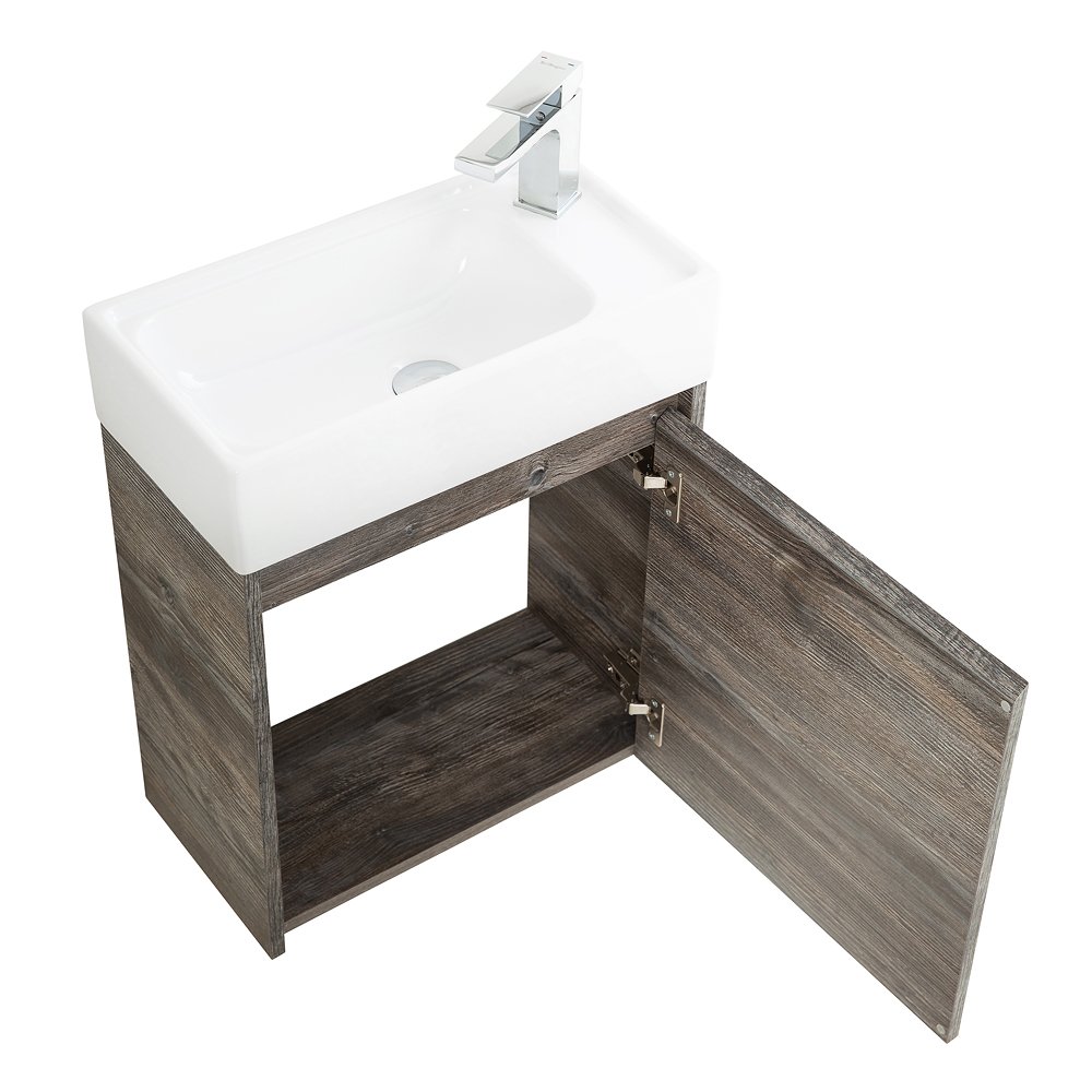 Тумба под раковину Belbagno Kraft Mini 50 R темное дерево KRAFT MINI-500/260-1A-SO-PP-R - 4