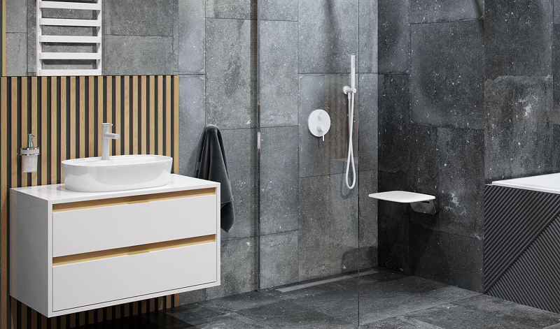 Тумба под накладную раковину Excellent Tuto 80 белый - светлое дерево  MLEX.0104.800.WHBL - 1