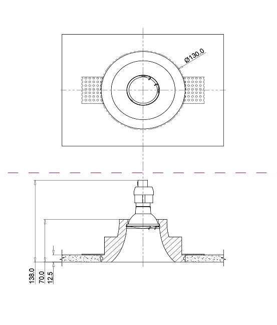 Встраиваемый светильник Maytoni Gyps DL002-1-01-W - 1