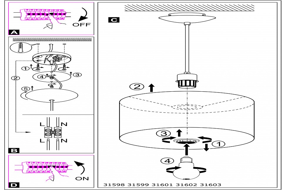 Подвесной светильник Eglo ПРОМО Maserlo 31602 - 1