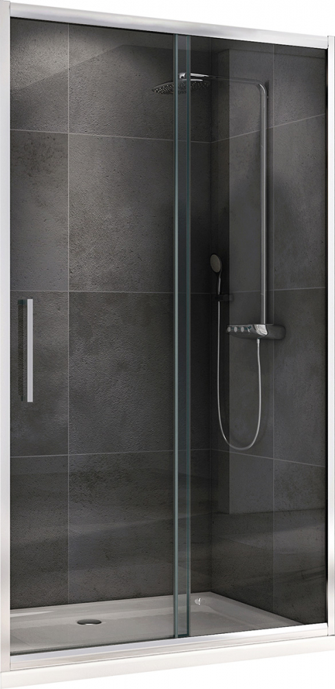Душевая дверь ABBER Schwarzer Diamant 100 профиль хром  AG30100H - 0