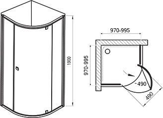 Душевой уголок Ravak Pivot 99.5x99.5 см  376AA100Z1 - 2