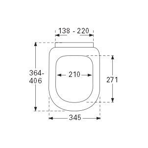 Крышка-сиденье Villeroy & Boch Subway 9M66 S101 с микролифтом, петли хром 9M66S101 - 8