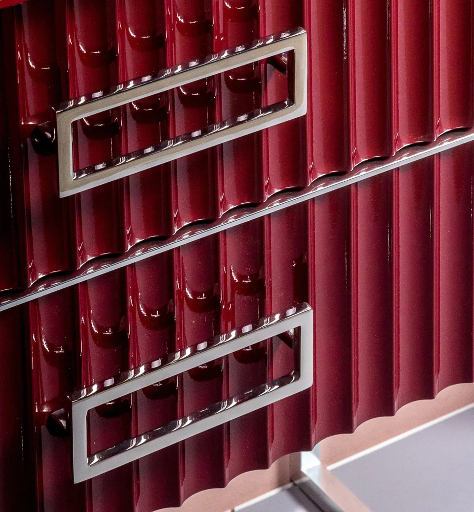 Тумба под раковину чашу Boheme Armadi Art Monaco 100 бордо глянец - хром 867-100-RCR - 4