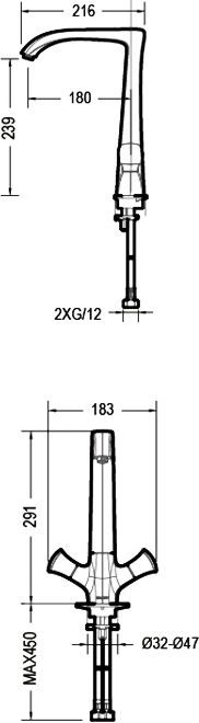 Смеситель Bravat Whirlpool F778112C для кухонной мойки - 3