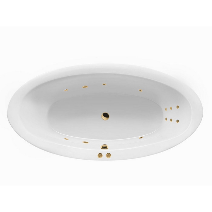 Ванна акриловая Excellent Lumina Line 190х95 с гидромассажем белый - золото WAEX.LUM19.LINE.GL - 0