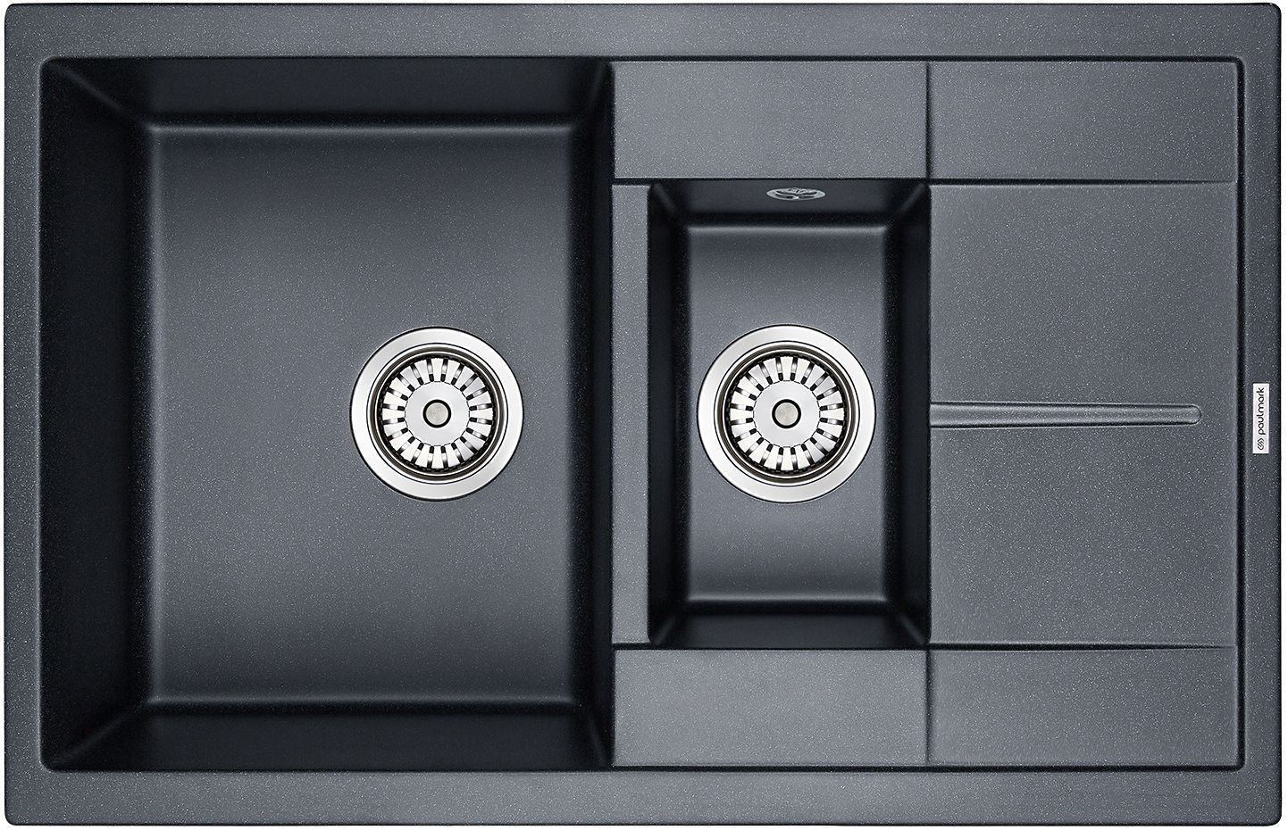 Мойка кухонная Paulmark Feste 77.5 черный матовый PM237850-BLM - 3